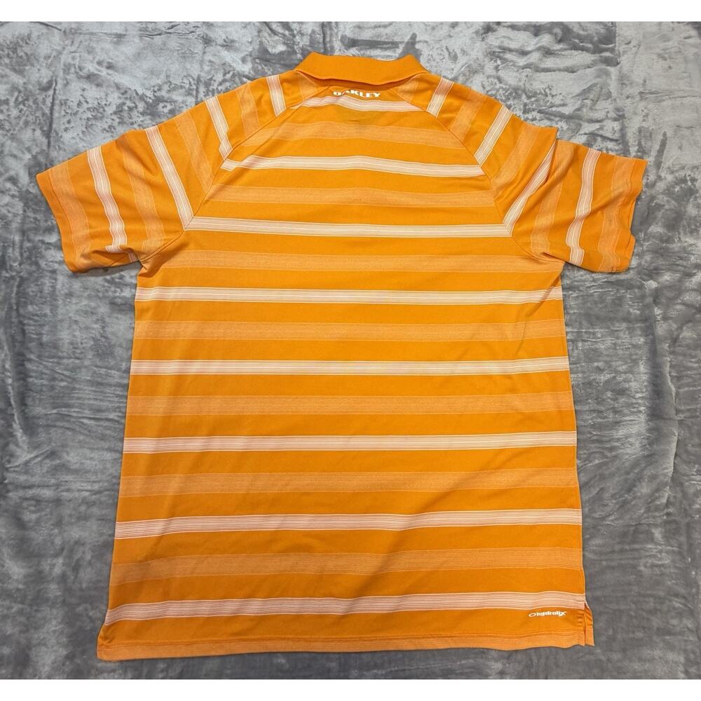 Orange Oakley Hydrolix Men's Polo Shirt Size XL Regular Fit Short‎ Sleeve Golf - Picture 5 of 7